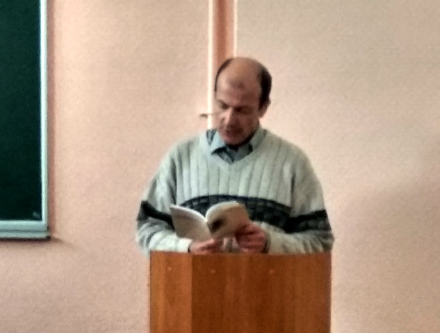 Тимофій Гаврилів читає власні поезії